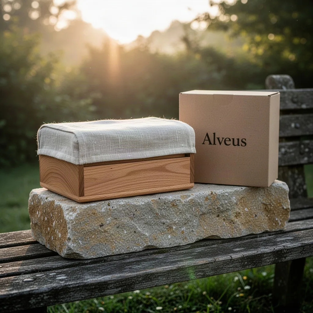 Alveus Beechwood Bread Keeper with Linen Liner